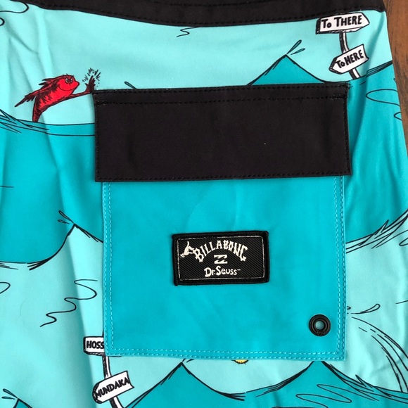Billabong Dr Seuss OneFish TwoFish Boardshort Aqua - Picture 13 of 16